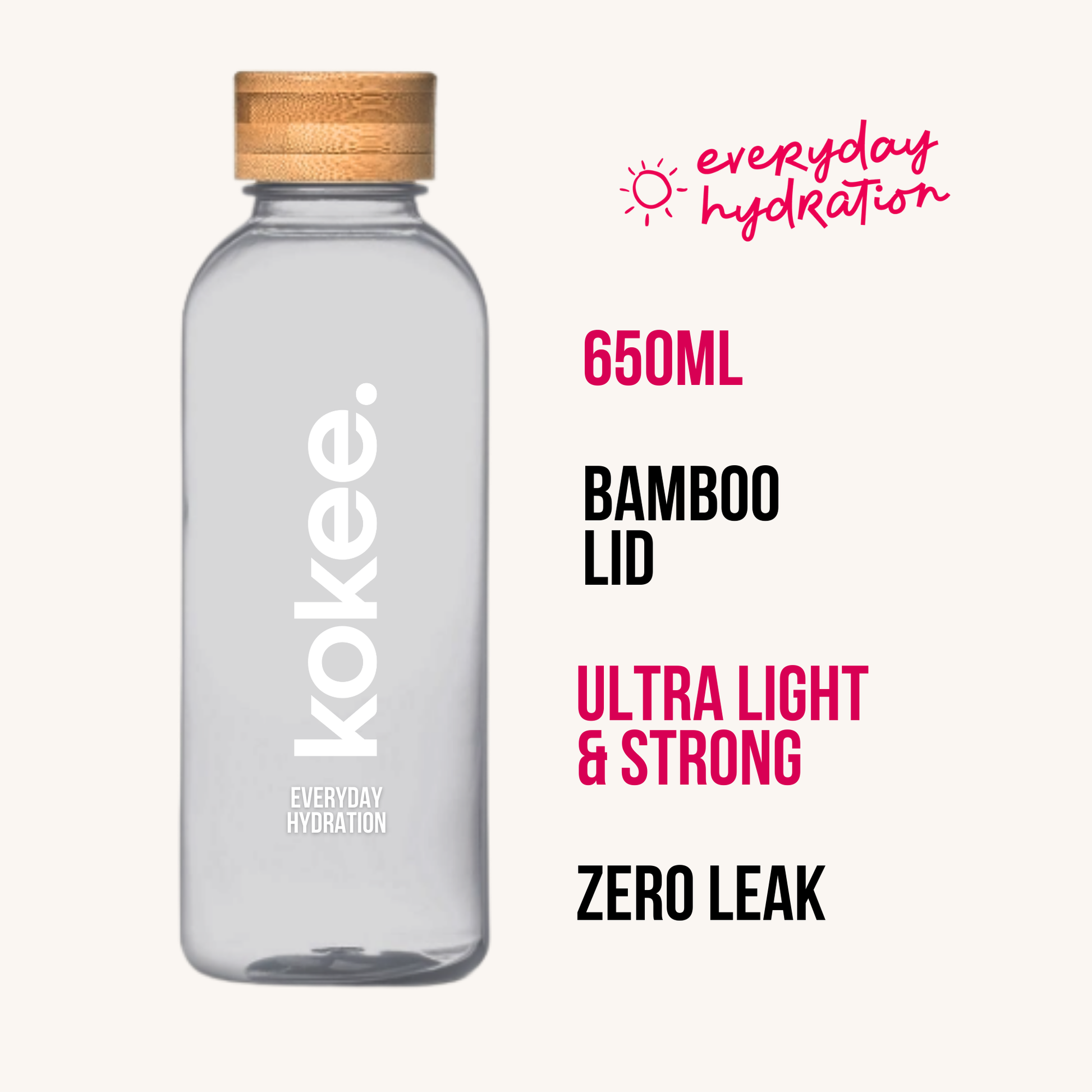 Kokee Bottle | Charcoal & White
